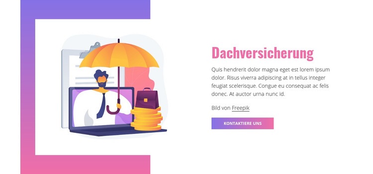 Dachversicherung HTML5-Vorlage