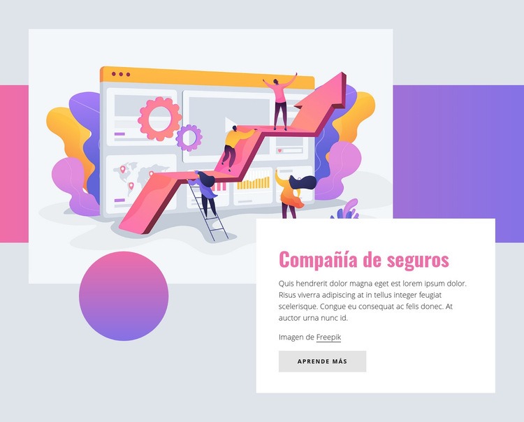 Compañía de seguros Creador de sitios web HTML