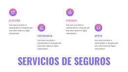 Servicios De Seguros: Plantilla De Sitio Web HTML