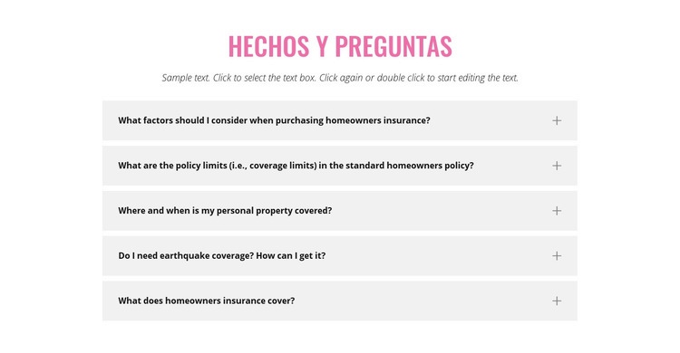 Preguntas comunes sobre seguros Plantilla HTML5