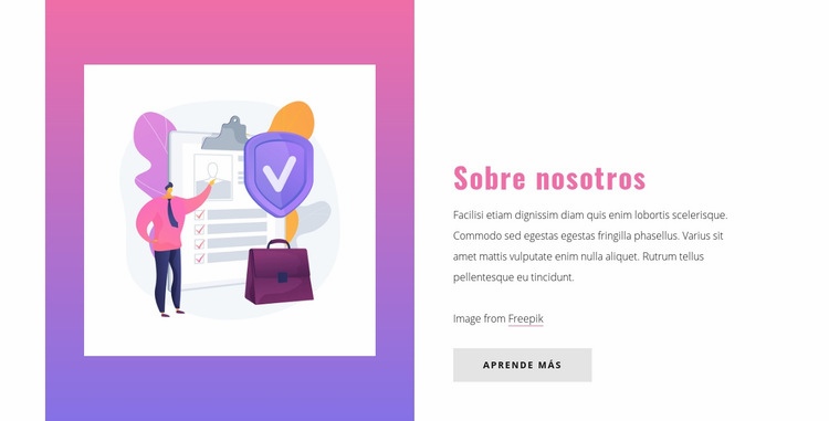 Sobre la compañía de seguros Plantilla HTML5