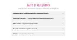 Questions D'Assurance Courantes - Maquette De Site Web Polyvalente
