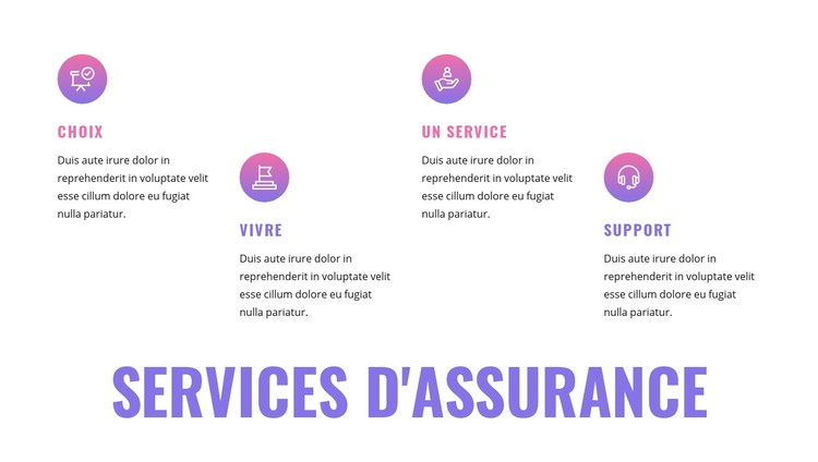 Services d'assurance Modèle CSS