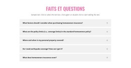 Questions D'Assurance Courantes – Excellente Page De Destination