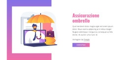 Fantastico Design Del Sito Web Per Assicurazione Ombrello