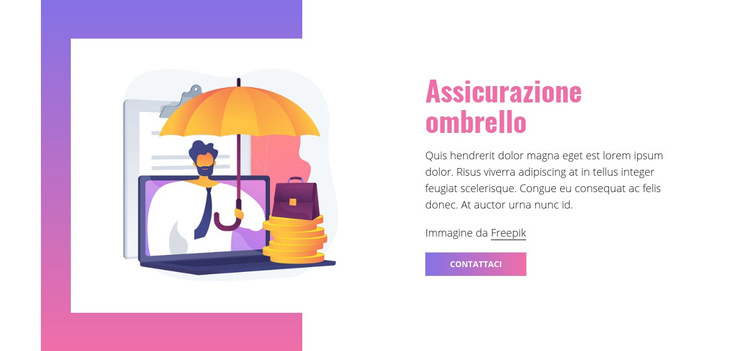 Assicurazione ombrello Modello di sito Web