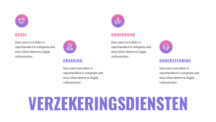 Verzekeringsdiensten Website sjabloon