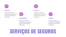 Serviços De Seguros Modelo De Página De Destino