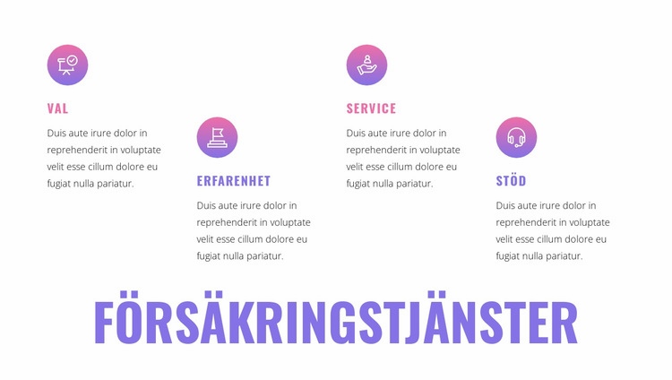 Försäkringstjänster CSS -mall