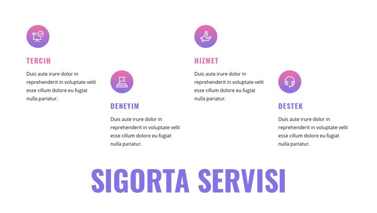 Sigorta Servisi Açılış sayfası