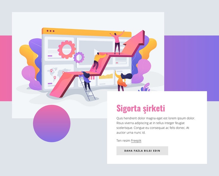 Sigorta şirketi Html Web Sitesi Oluşturucu