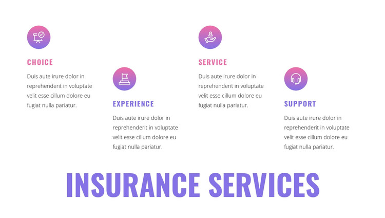 Insurance services Web Design