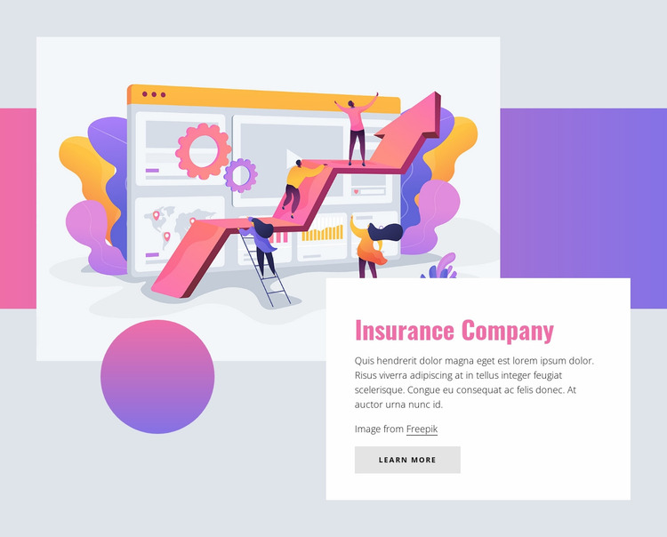 Insurance company Website Mockup