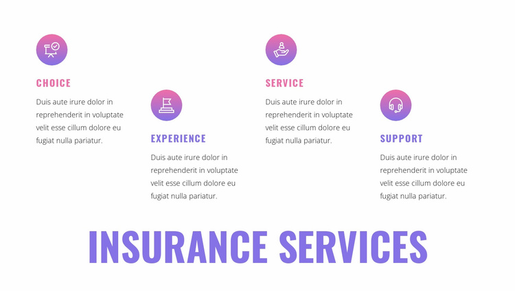 Insurance services Landing Page