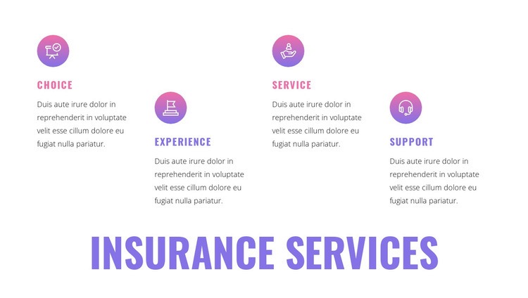 Insurance services Wix Template Alternative