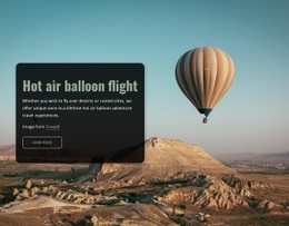 Hot Air Balloon Flight Booking Html5