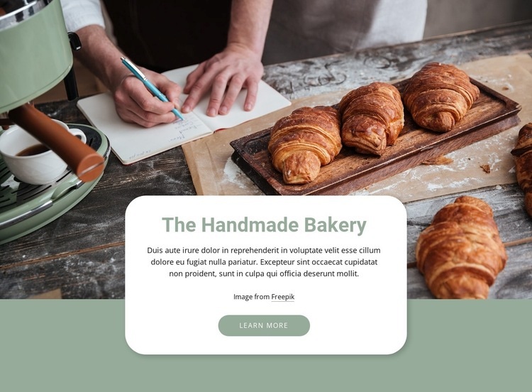 Bake healthy and delicious Homepage Design