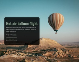 Hot Air Balloon Flight - HTML Layout Generator