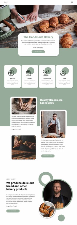 The Handmade Bakery - HTML Web Page Builder