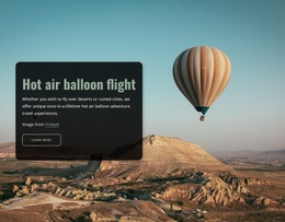 Hot Air Balloon Flight Templates Html5 Responsive Free