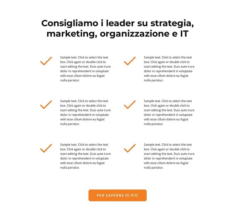 Controlla icone e testi Progettazione di siti web