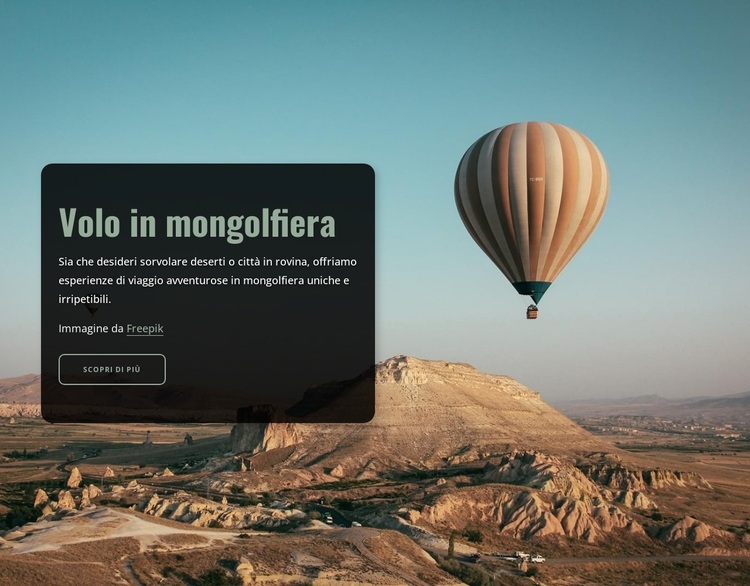 Volo in mongolfiera Tema WordPress