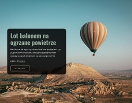 Lot Balonem Na Ogrzane Powietrze - Szablon Jednej Strony