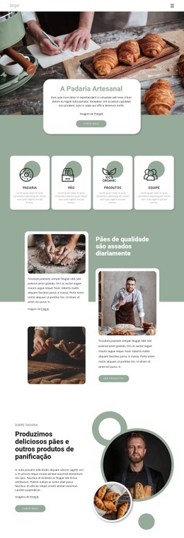 Design De Site Multifuncional Para A Padaria Artesanal