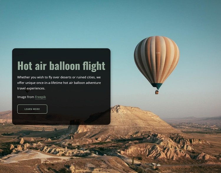 Hot air balloon flight Static Site Generator