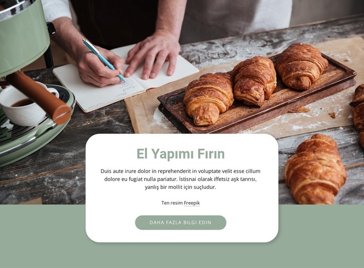 Sağlıklı ve lezzetli pişirin Web sitesi tasarımı