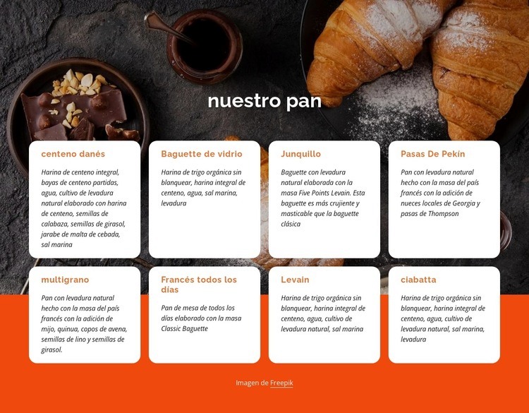 Hacer un buen pan es un arte Plantilla HTML5