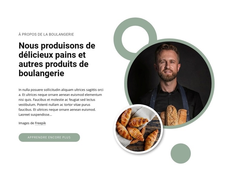 Pains délicieux bio Modèle HTML5