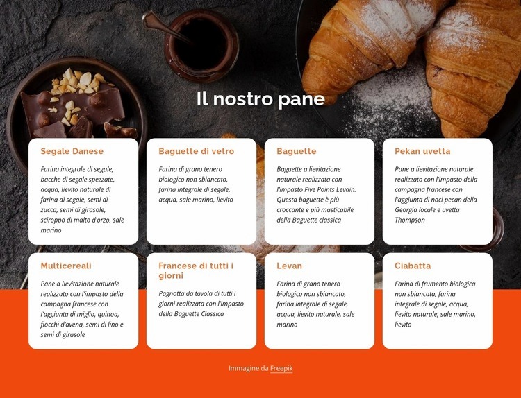 Fare del buon pane è un'arte Costruttore di siti web HTML