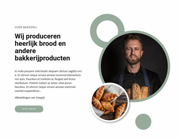 Biologische heerlijke broden Sjabloon voor één pagina