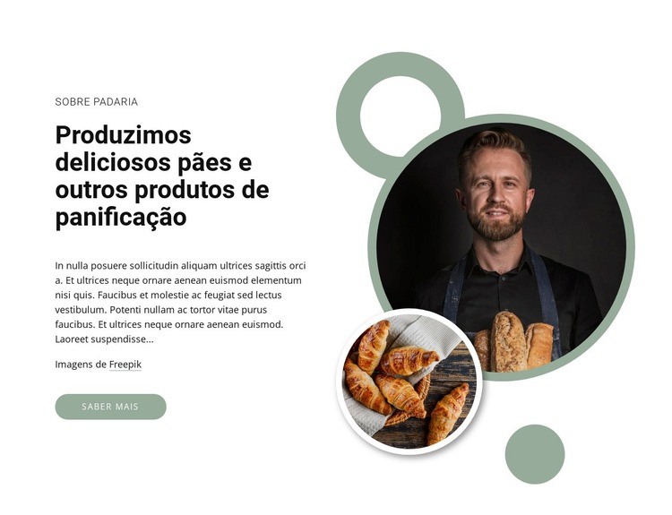 Pães deliciosos orgânicos Construtor de sites HTML