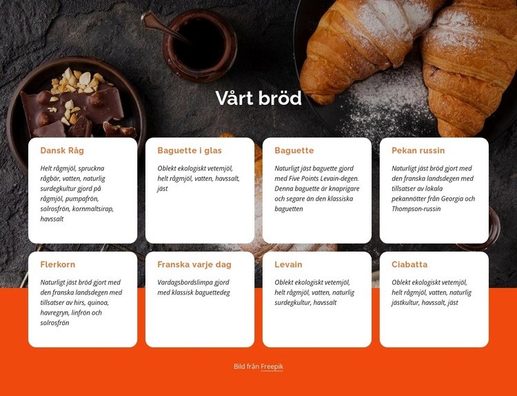 Att baka gott bröd är en konst HTML-mall
