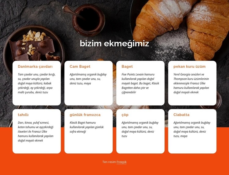 İyi ekmek pişirmek bir sanattır Html Web Sitesi Oluşturucu