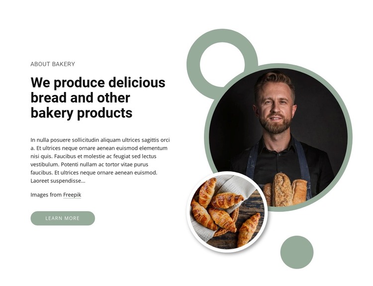 Organic delicious breads Web Design