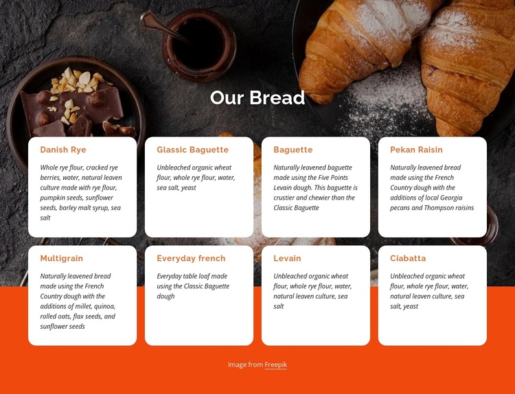 Baking good bread is an art Website Builder Software