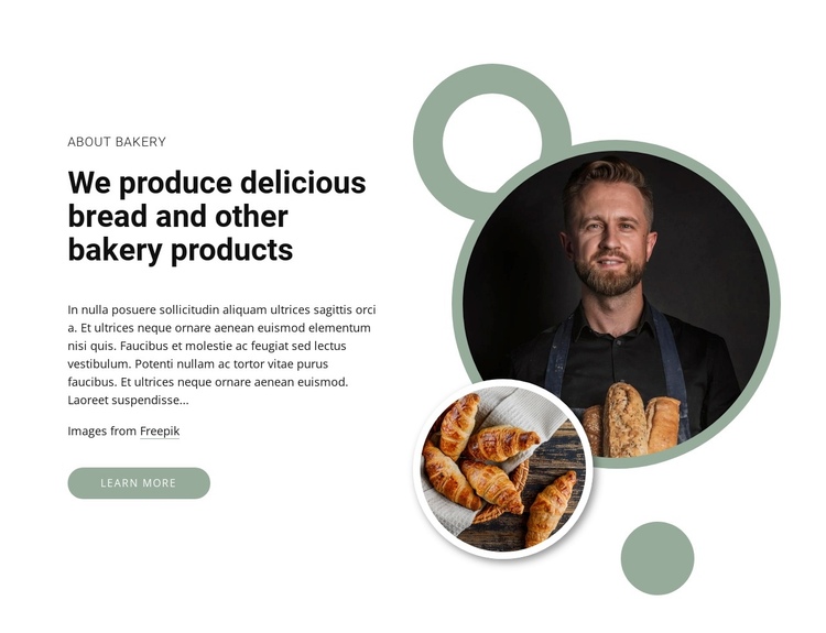 Organic delicious breads Website Builder Software