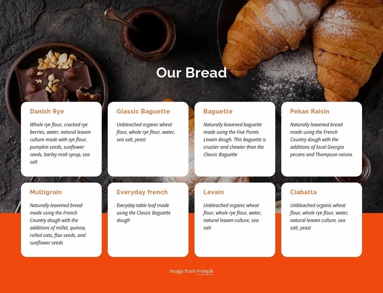 Baking good bread is an art Wix Template Alternative