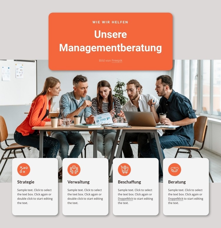 Unsere Top-Beratungsleistungen HTML5-Vorlage