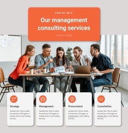 Our top consulting services - Html Code Example by Nicepage