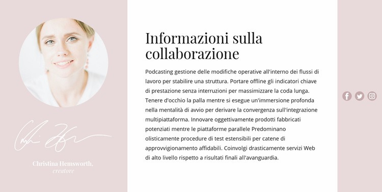 Sul nostro creatore Progettazione di siti web