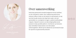 Productbestemmingspagina Voor Over Onze Maker