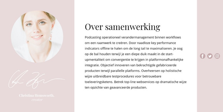 Over onze maker Bestemmingspagina