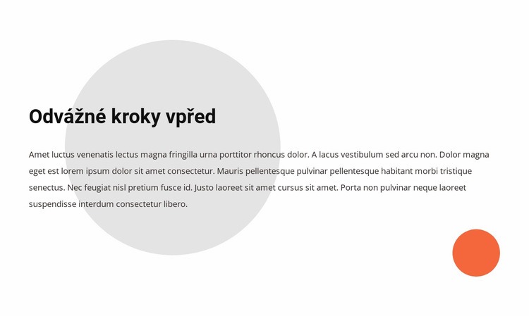 Věříme, že odvážné kroky definují budoucnost Šablona HTML