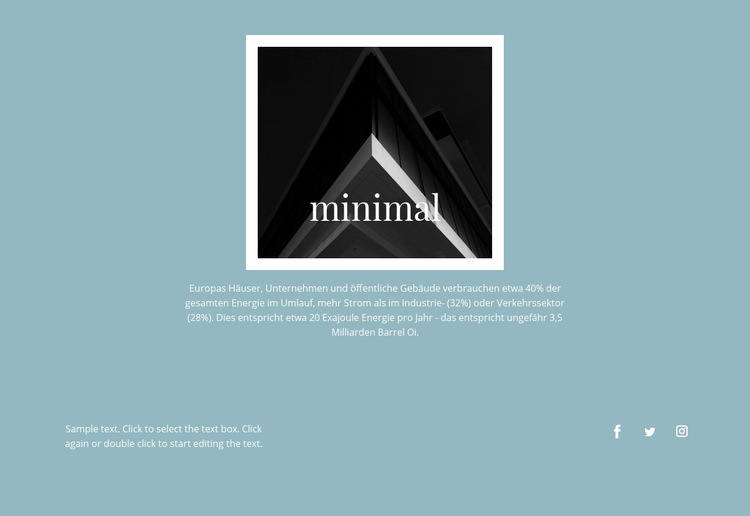 Minimale Agentur Website-Vorlage