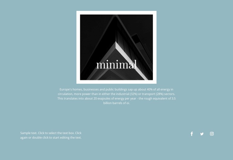 Minimal agency Html Code Example