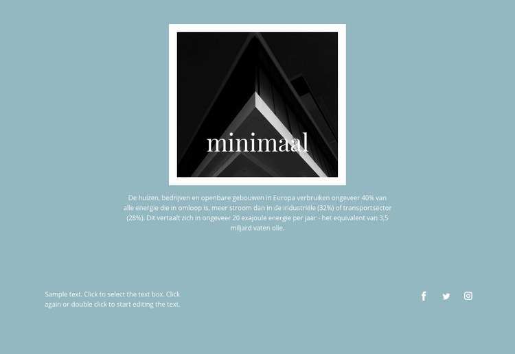 Minimaal bureau Website Builder-sjablonen